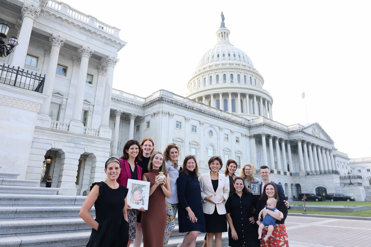 Rep. Young Kim with Stillbirth Advocates In front of U.S. Capitol